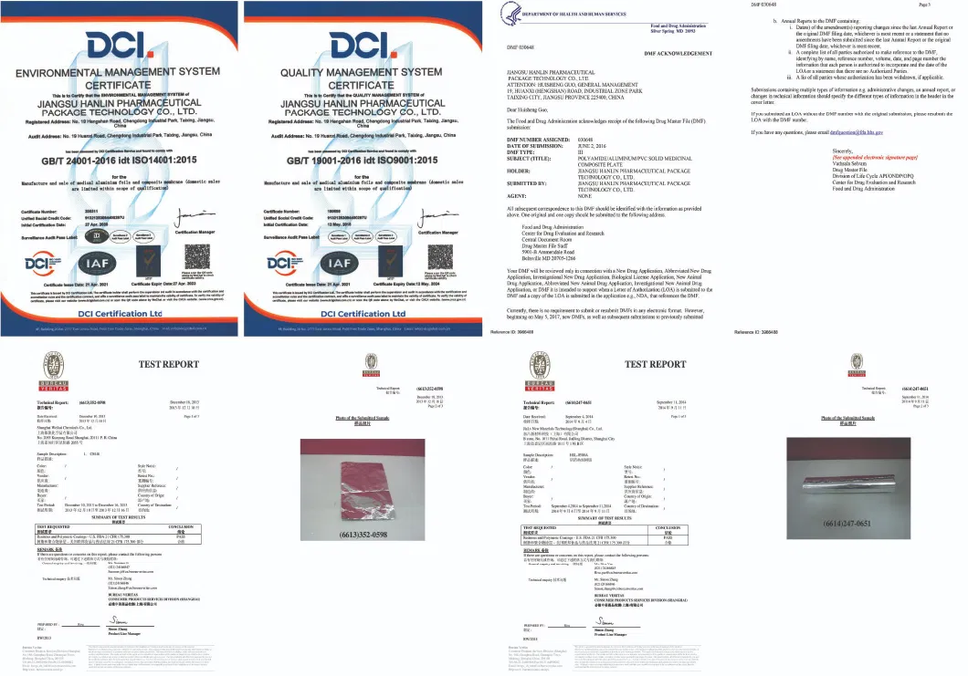 Customized Heat Sealed Aluminum Foil Ptp Aluminum Foil for Pharmaceutical Packaging Ptp Aluminum Blister Foil