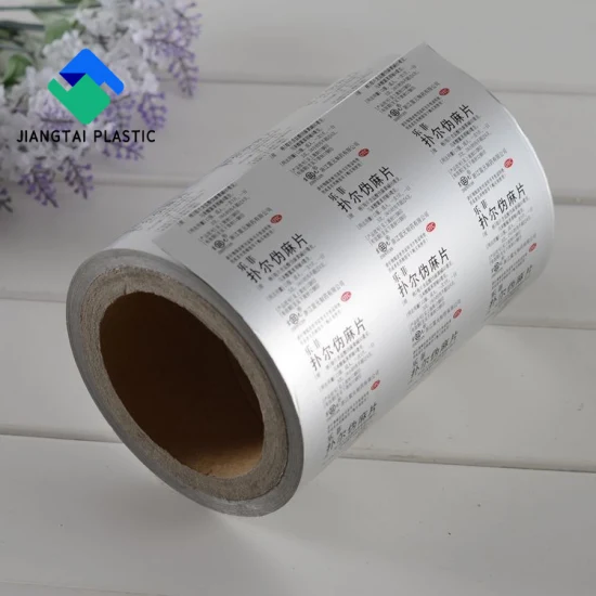 Jiangtai Pharmaceutical Blister Ptp Papel de aluminio para envases blister