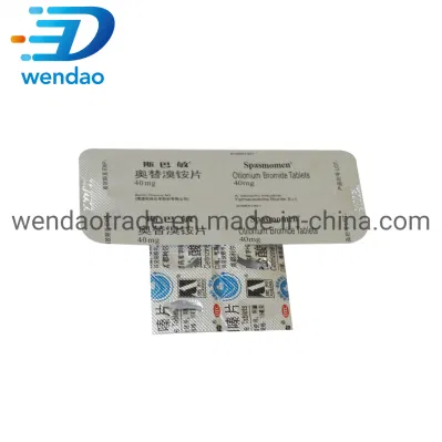 Embalaje de pastillas Uso Blister farmacéutico Papel de aluminio Sellado Ptp con lámina de conformado en frío de PVC